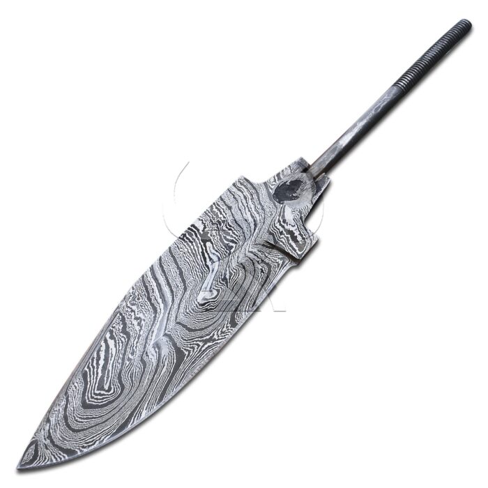Damascus Blank Blade | Handmade Twist Damascus Steel Skinner Blank Blade - Image 1